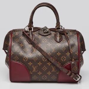 Louis Vuitton Monogram Shine Canvas Doc PM Bag - Burgundy - Crossbody - EUC